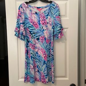 Lilly Pulitzer dress with tiered sleeves in size Medium